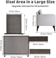 Natural Sisal Modern Durable Folding Cat Scratch Mat Protector Sofa/Couch/Chair Furniture Protection Eco-Friendly Easy Assembly