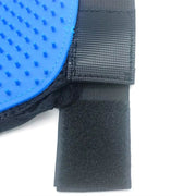 SoftSweep grooming glove used gently on a cat's coat