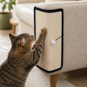 Cat using the CornerClaw sisal sofa scratch pad