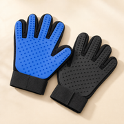 SoftSweep cat grooming gloves in Couch Kitty styling