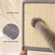 Natural sisal and soft woven trim material details